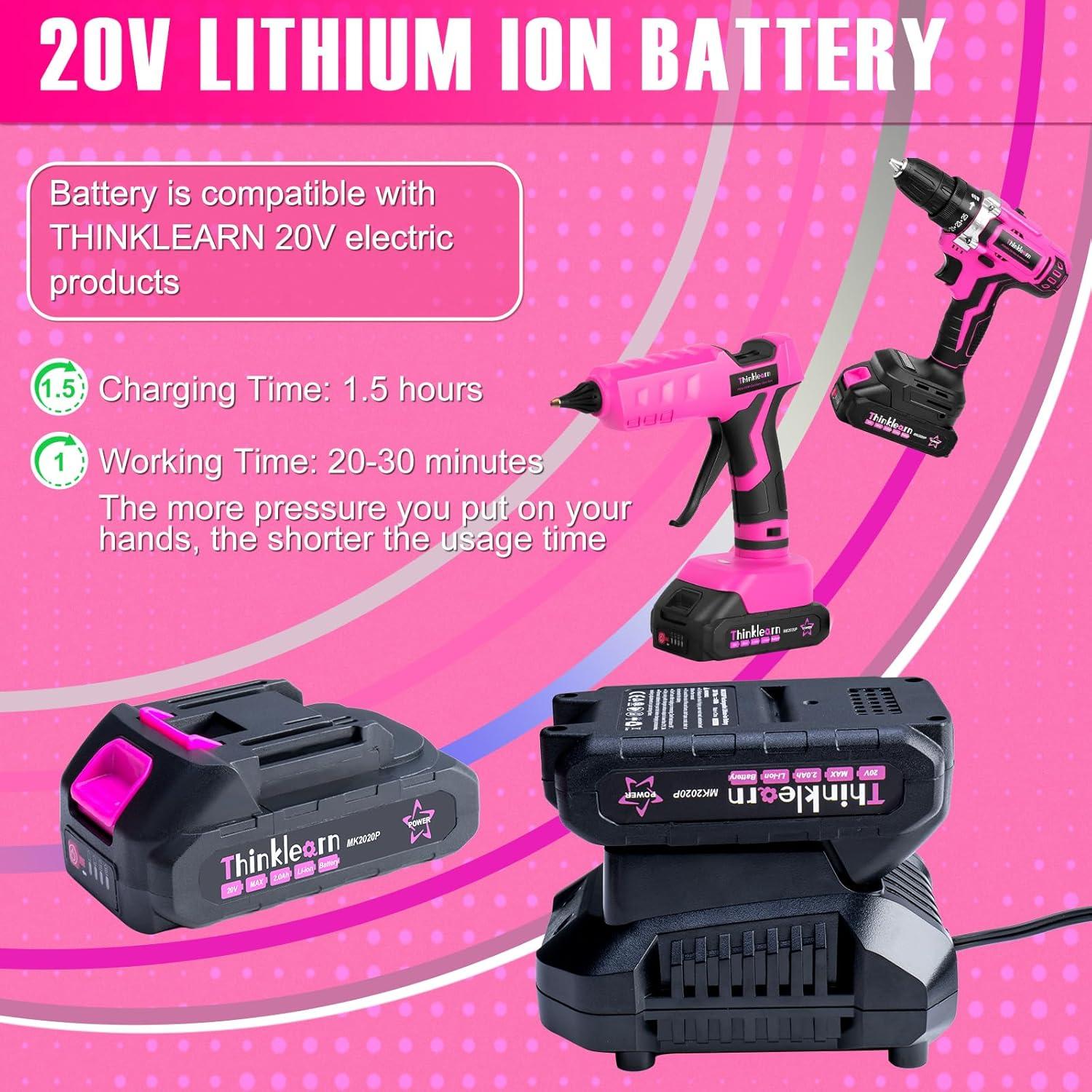 Lijadora Detallada ThinkLearn 20V Inalámbrica con 2 Baterías