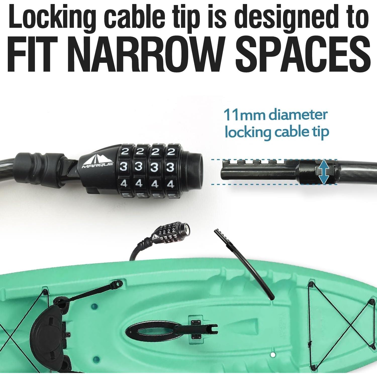 Candado de Combinación MARQUE Recto 15 FT para Bicicletas