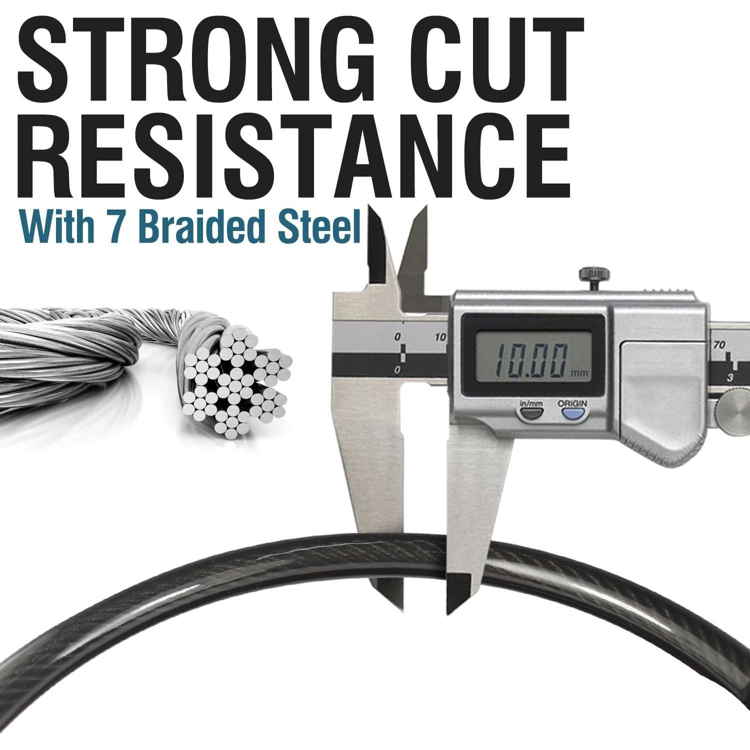 Candado de Combinación MARQUE Recto 15 FT para Bicicletas