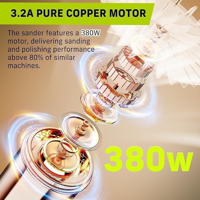 Lijadora Orbital Narbell NT05004 380W 6 Velocidades 12,7cm