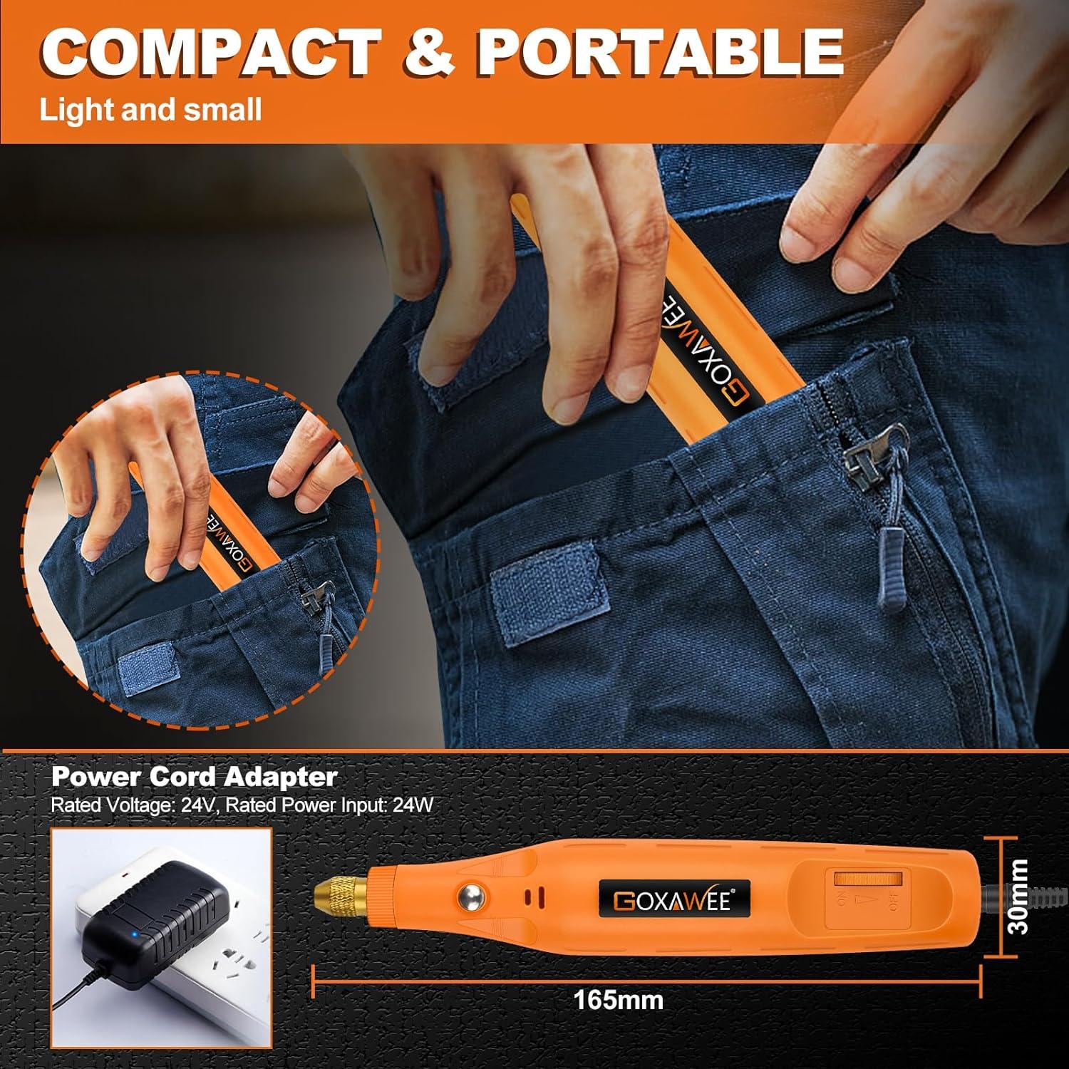 Mini Herramienta Rotativa GOXAWEE 105 Accesorios 18000 RPM