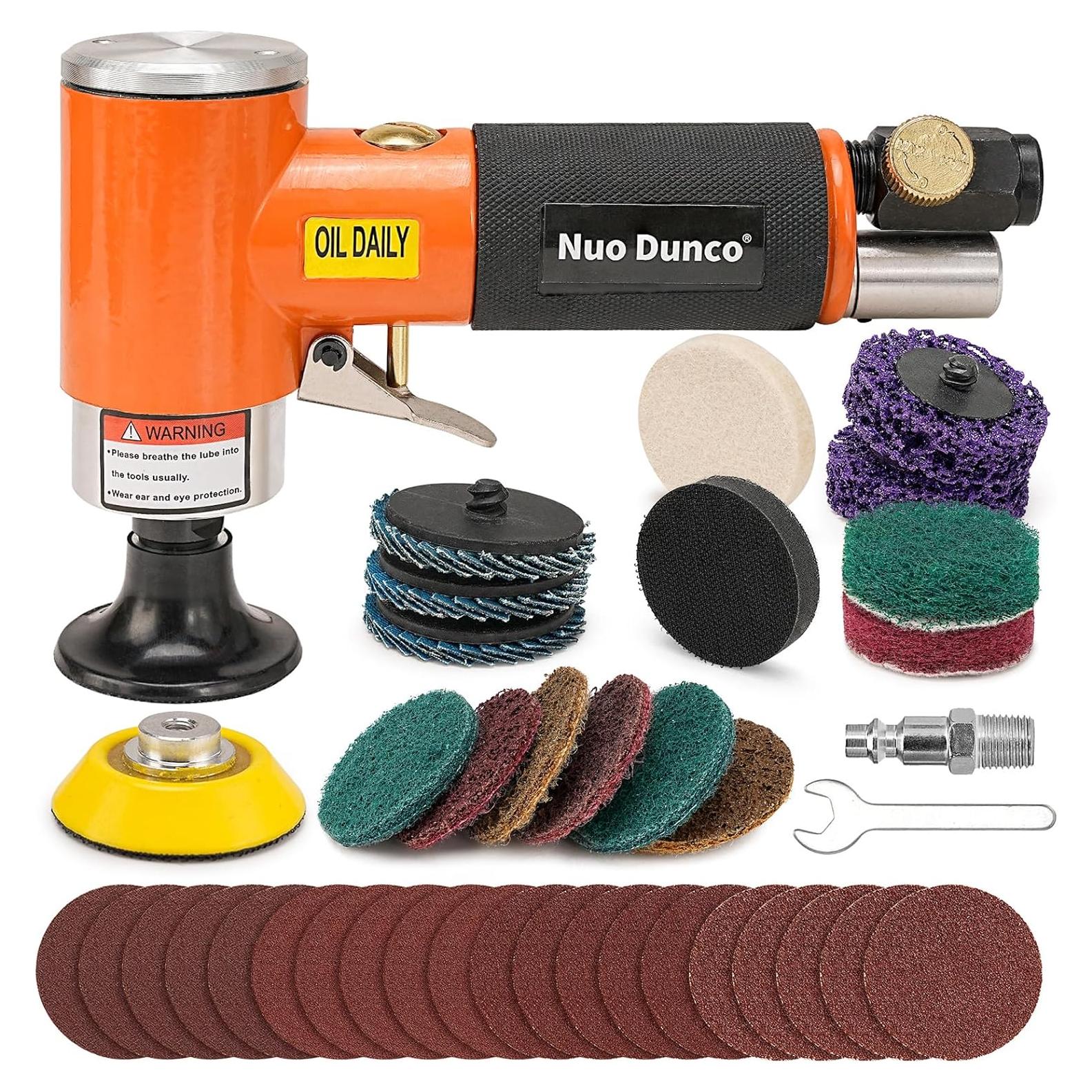 Lijadora Neumática 2-en-1 NuoDunco 5,08 cm + 40 Accesorios