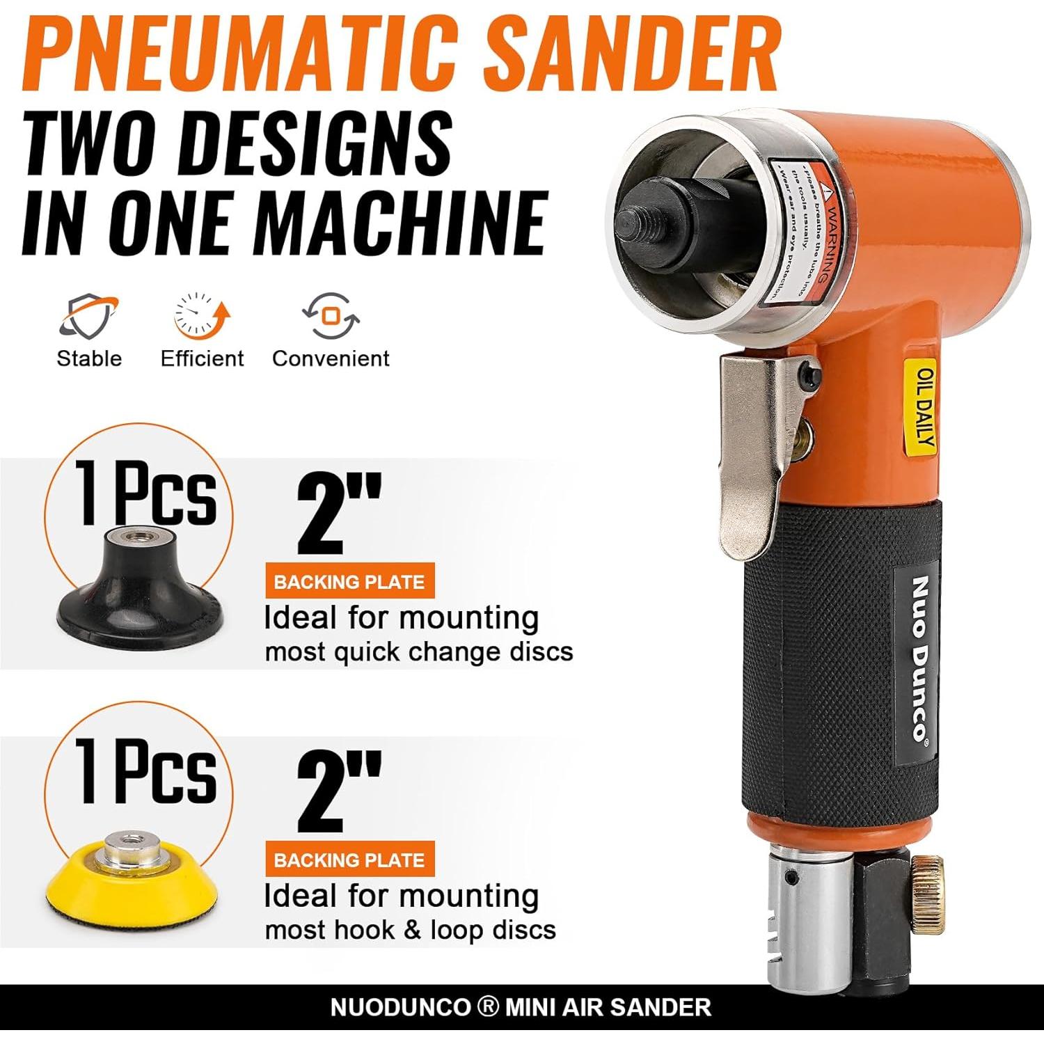 Lijadora Neumática 2-en-1 NuoDunco 5,08 cm + 40 Accesorios