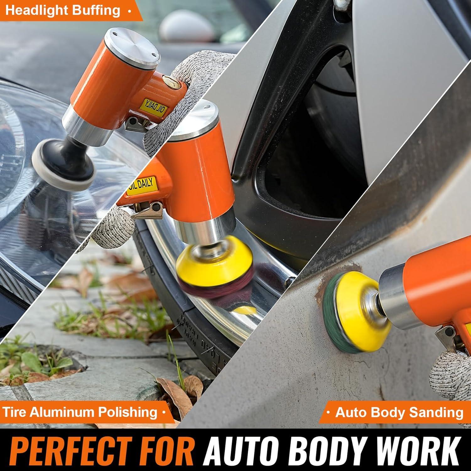 Lijadora Neumática 2-en-1 NuoDunco 5,08 cm + 40 Accesorios