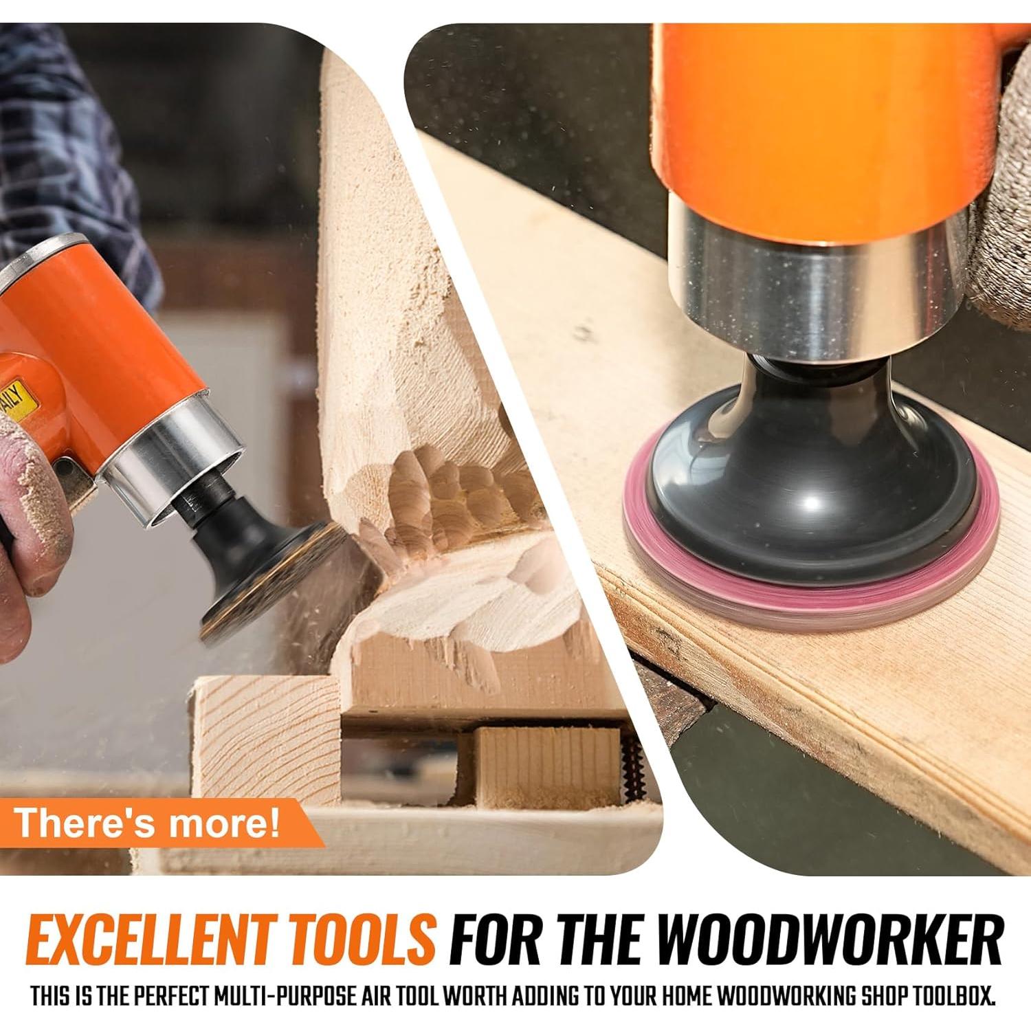 Lijadora Neumática 2-en-1 NuoDunco 5,08 cm + 40 Accesorios