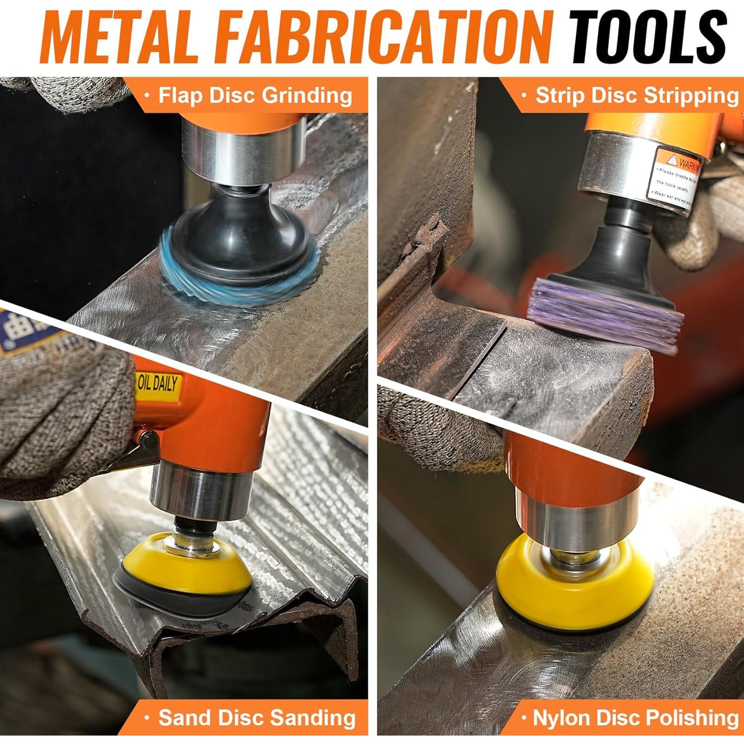 Lijadora Neumática 2-en-1 NuoDunco 5,08 cm + 40 Accesorios