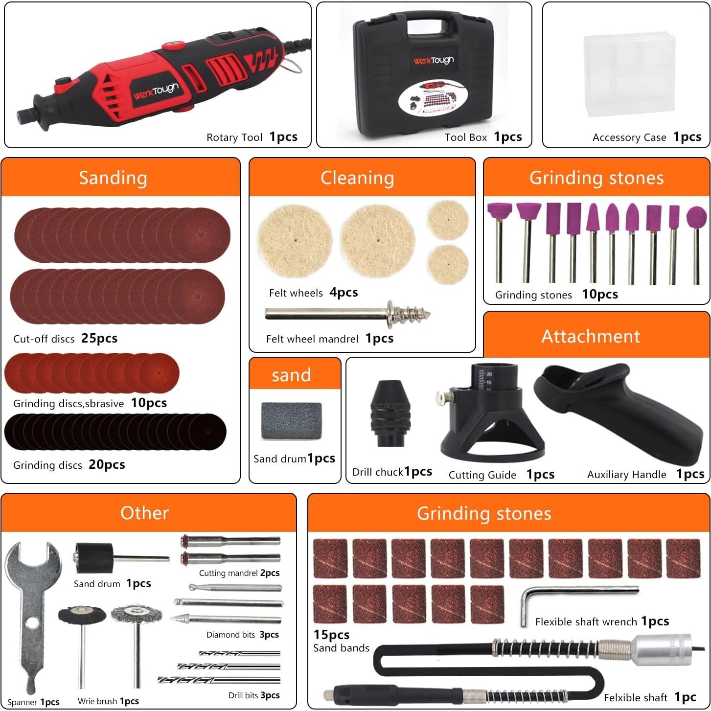 Kit Herramienta Rotativa Hyperpower 170W 100 Accesorios