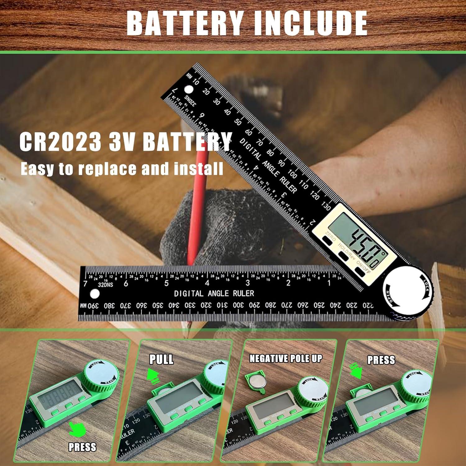 Buscador de Ángulos PDDYIER 2 en 1 Digital 17.78 cm