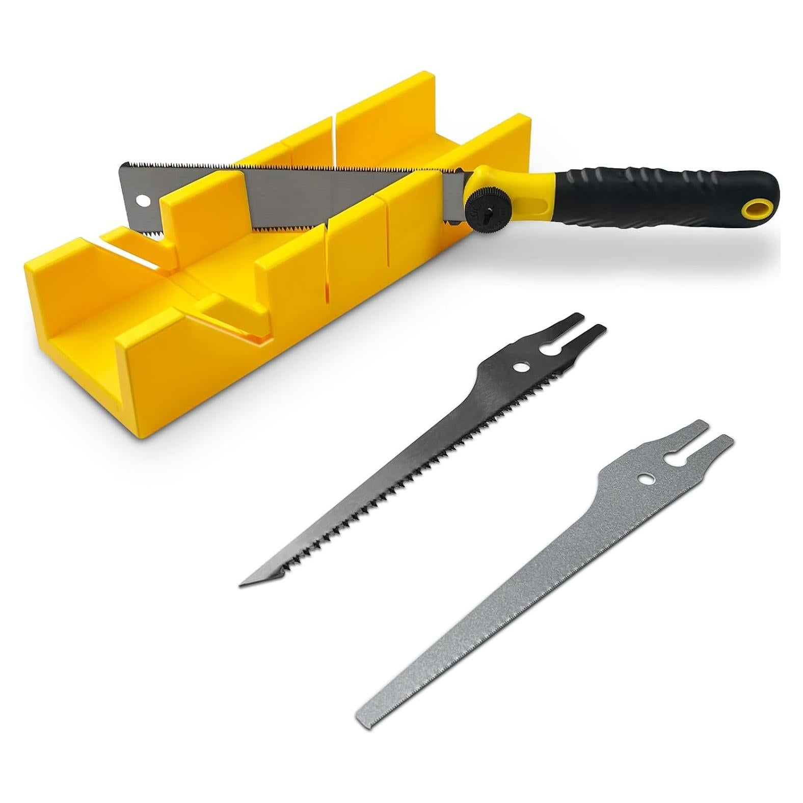 Juego de caja de inglete y sierra Konvixon 4 piezas 30.48 cm