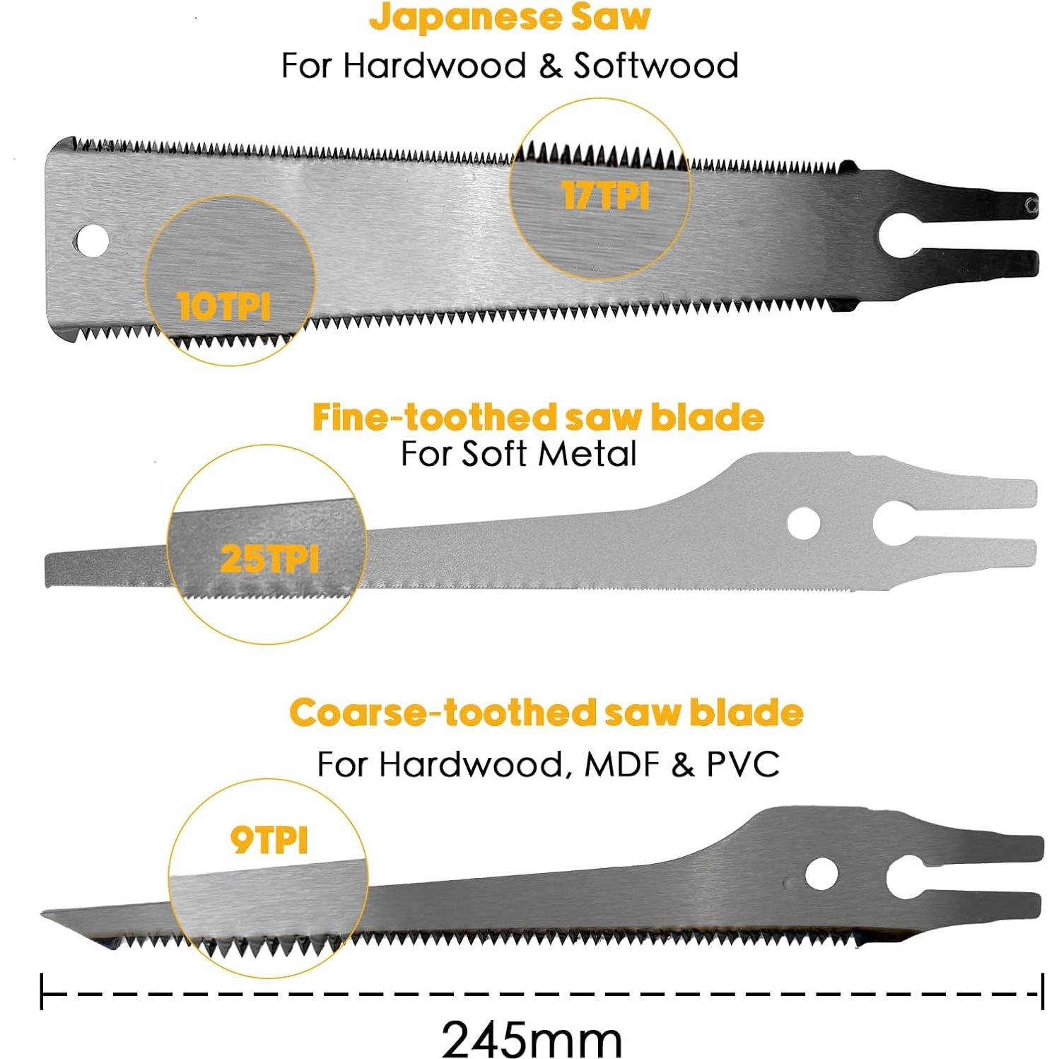 Juego de caja de inglete y sierra Konvixon 4 piezas 30.48 cm