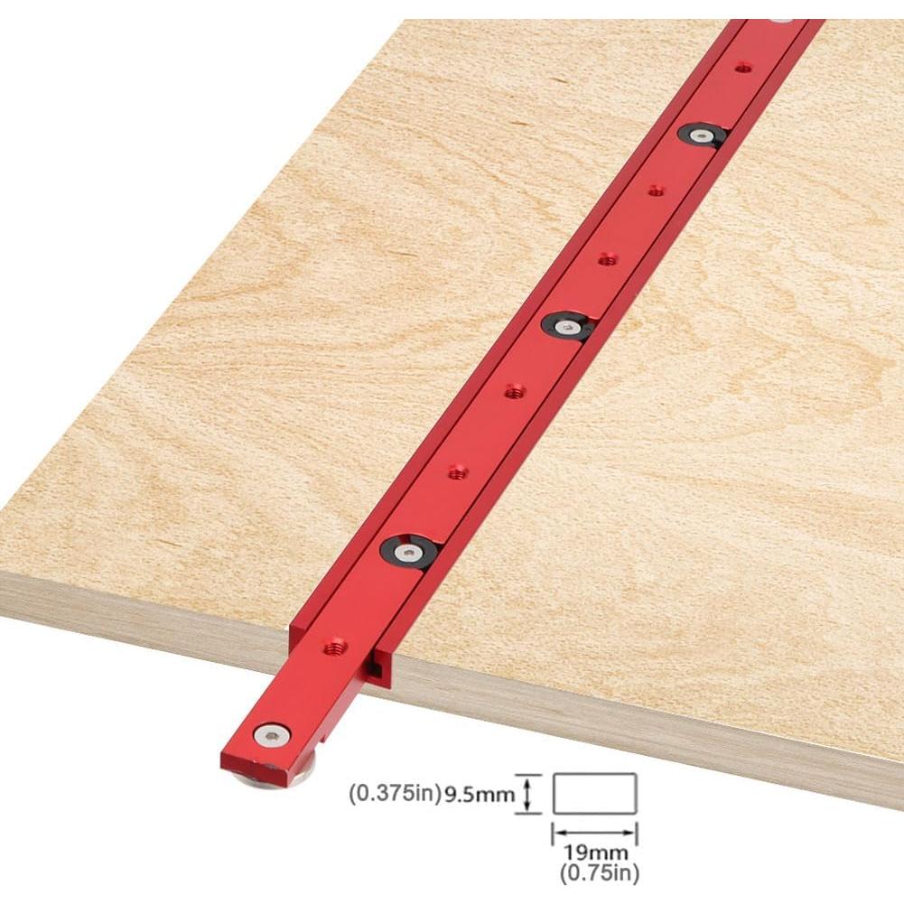 Barra de Inglete KETIPED 450mm Aluminio Rojo Ajustable