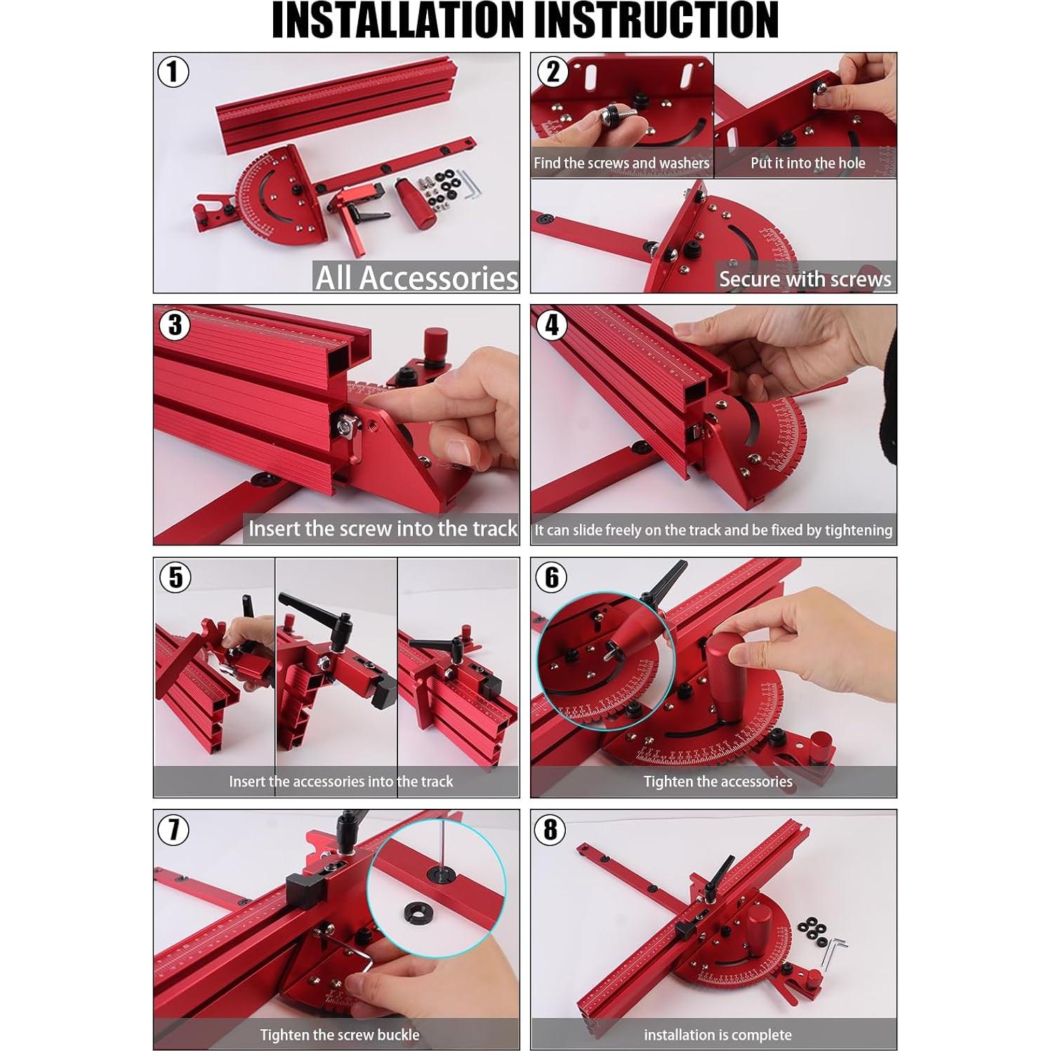 Medidor de Inglete JCFANTS GJ-150 Aluminio Precisión 27 Ángulos