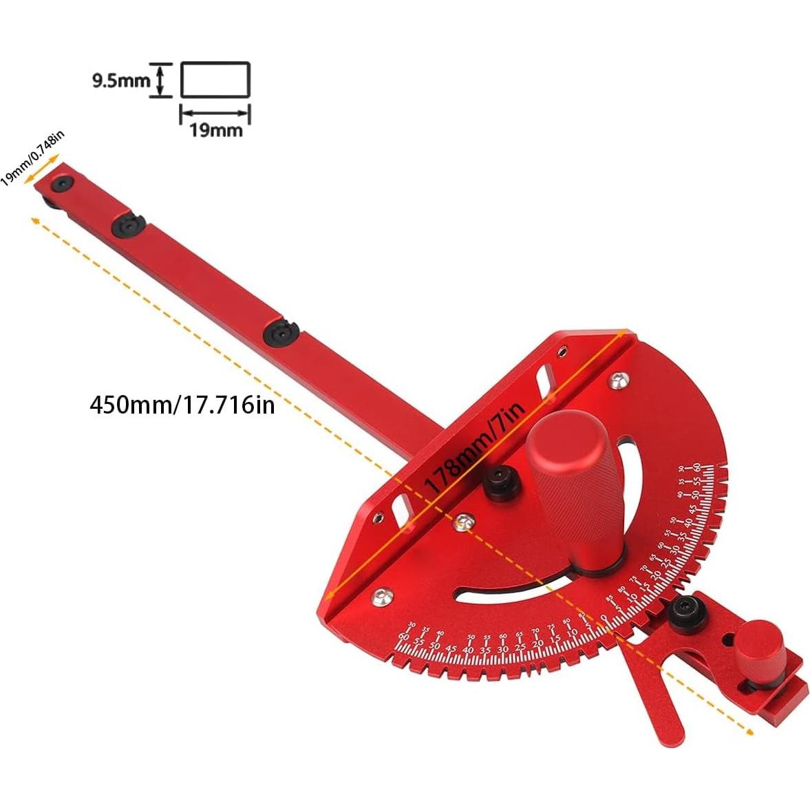 Medidor de Inglete JCFANTS GJ-150 Aluminio Precisión 27 Ángulos