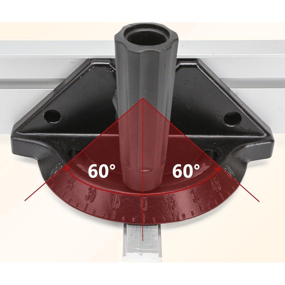 Medidor de Inglete Badong Ajustable 60° para Sierra de Mesa