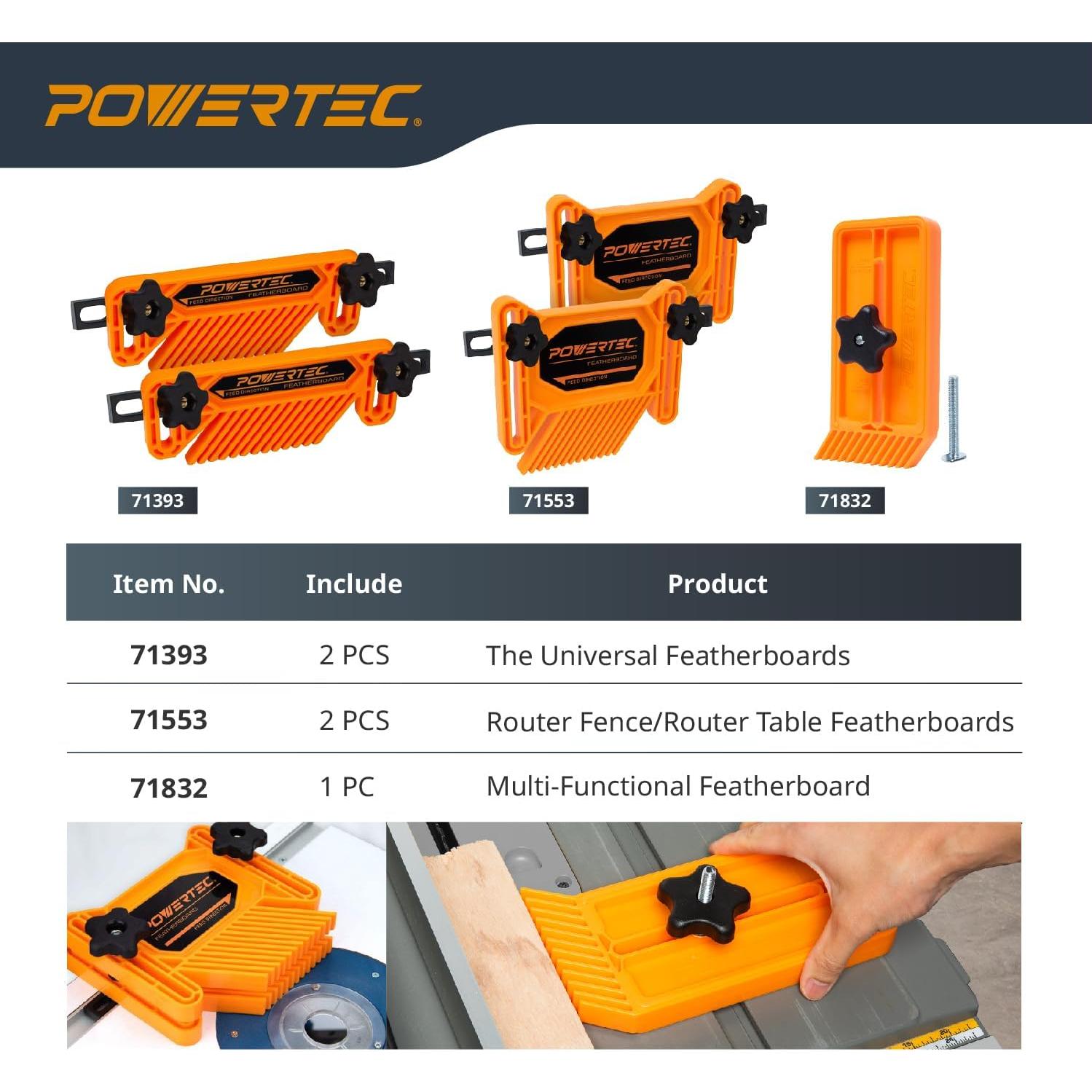 Tablero de Plumas Apilables POWERTEC 71832 para Carpintería