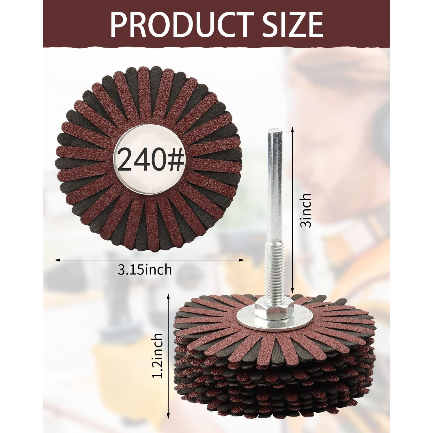 Rueda de Aletas Abrasiva Rocaris 80mm 240# para Lijado