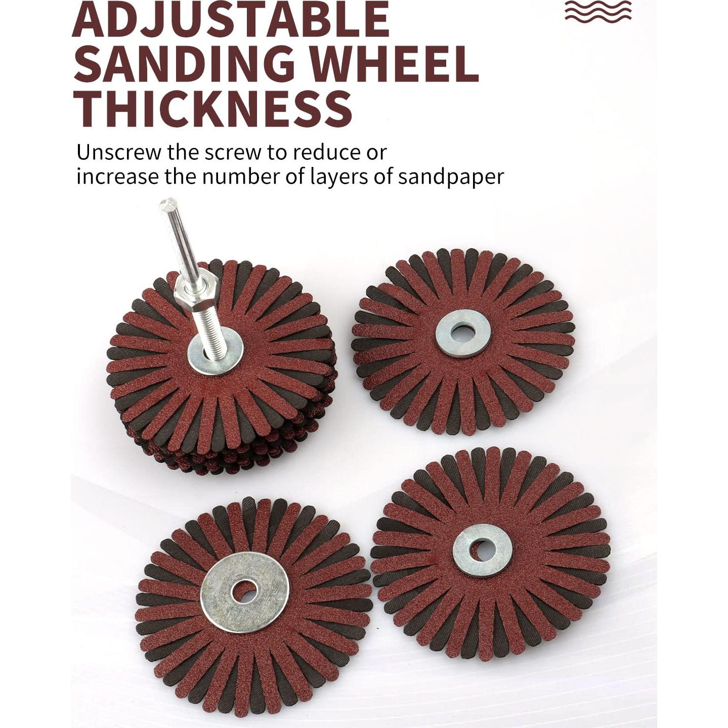 Rueda de Aletas Abrasiva Rocaris 80mm 240# para Lijado