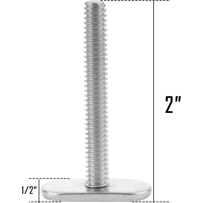 Tornillos T Track 1/4"-20 VTurboWay 6 Pcs Acero Inoxidable