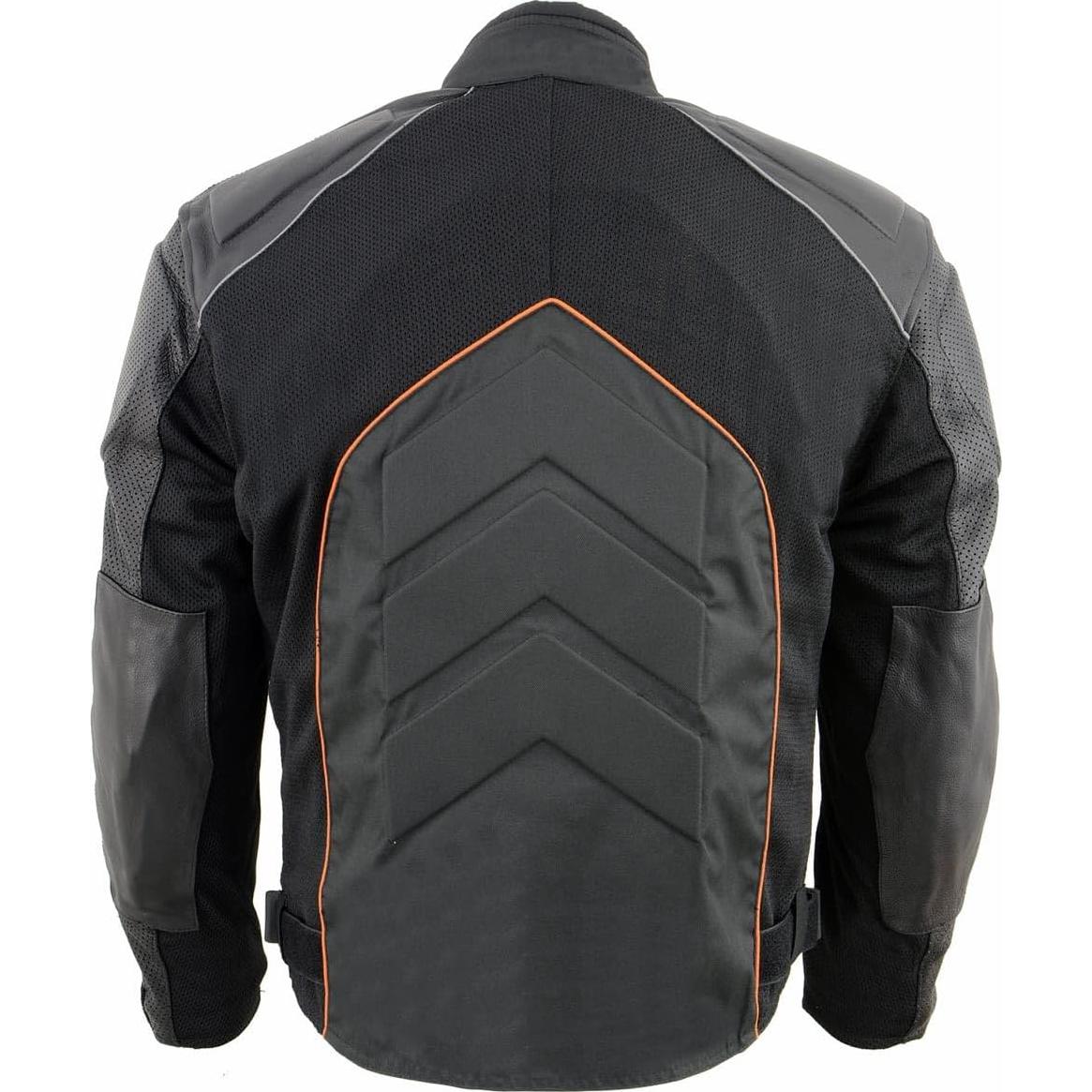 Chaqueta de Motocicleta NexGen SH2153 Textil y Cuero Hombre