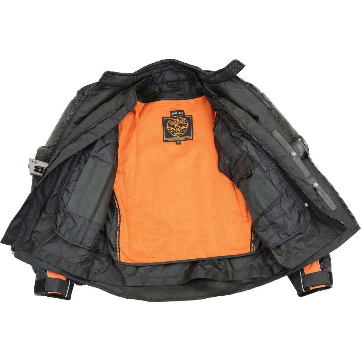 Chaqueta de Motocicleta NexGen SH2153 Textil y Cuero Hombre