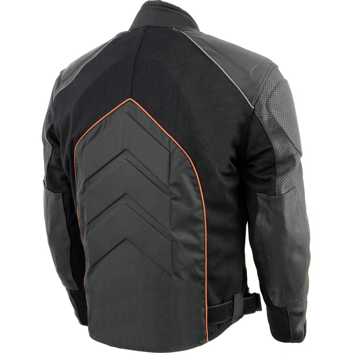 Chaqueta de Motocicleta NexGen SH2153 Textil y Cuero Hombre