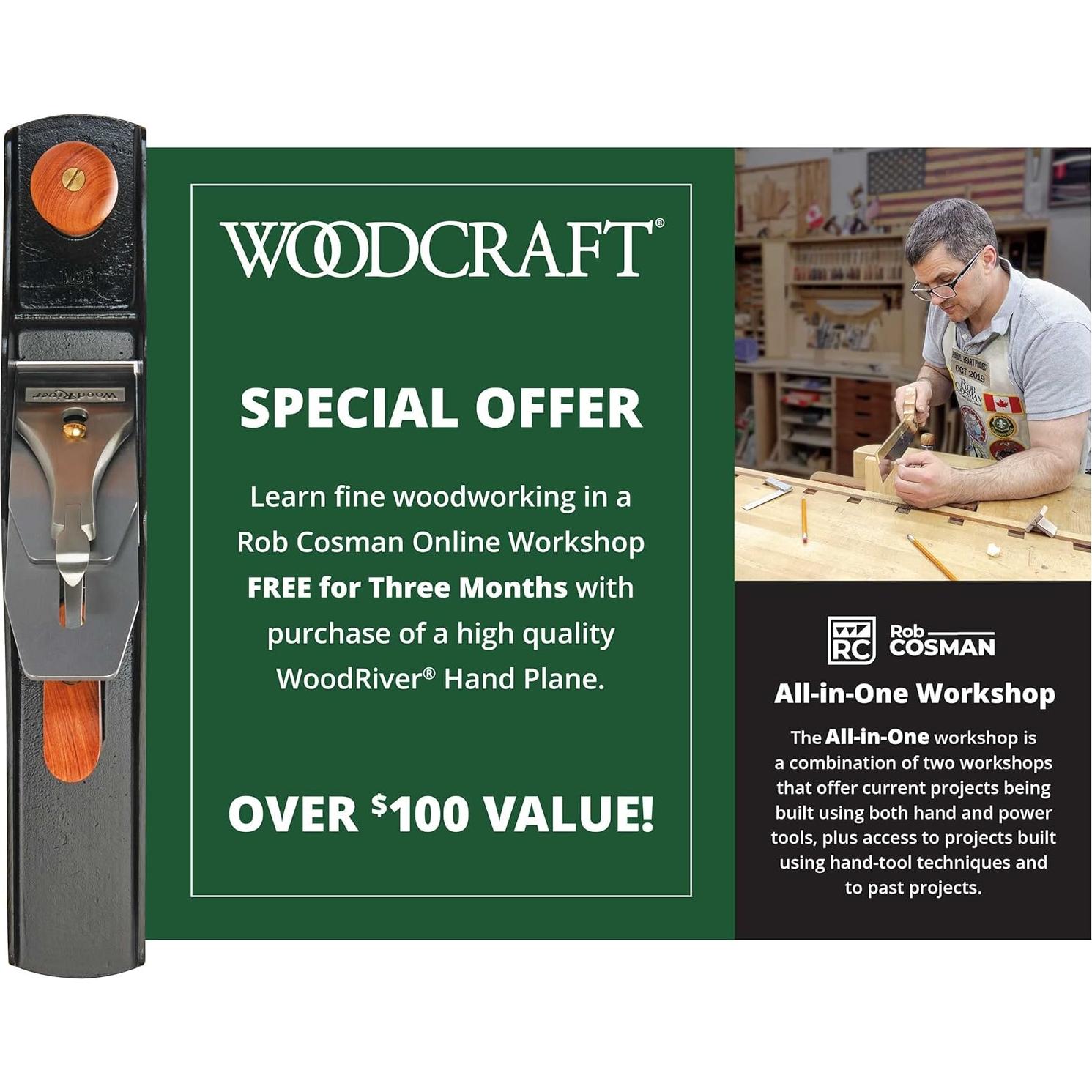 Planificador de Banco WoodRiver #4 Hierro Fundido 2,5 cm