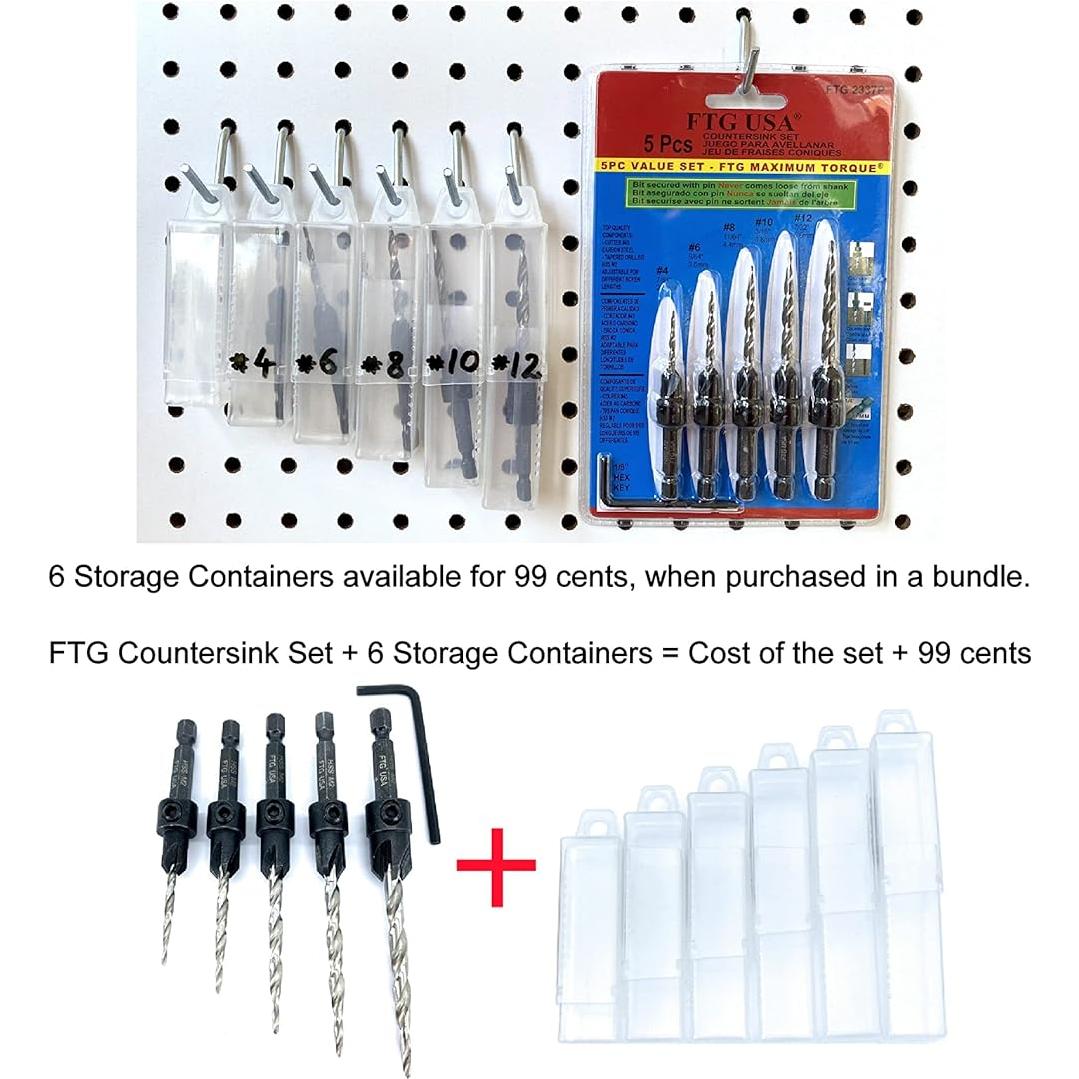 Juego de Brocas Avellanadoras FTG USA 5 Piezas #4-#12