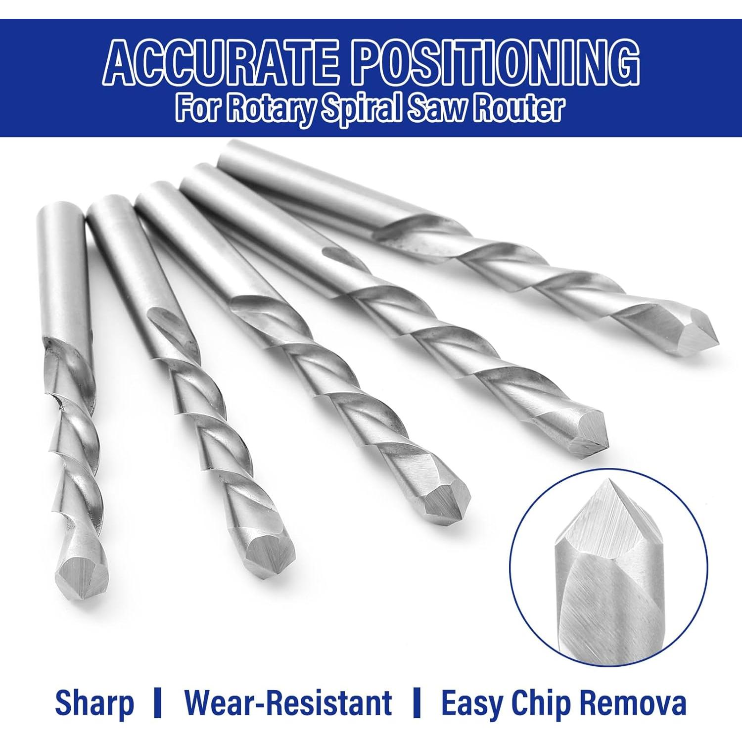 Brocas Tondiamo 0.64cm para Cortar Drywall - 5 Piezas