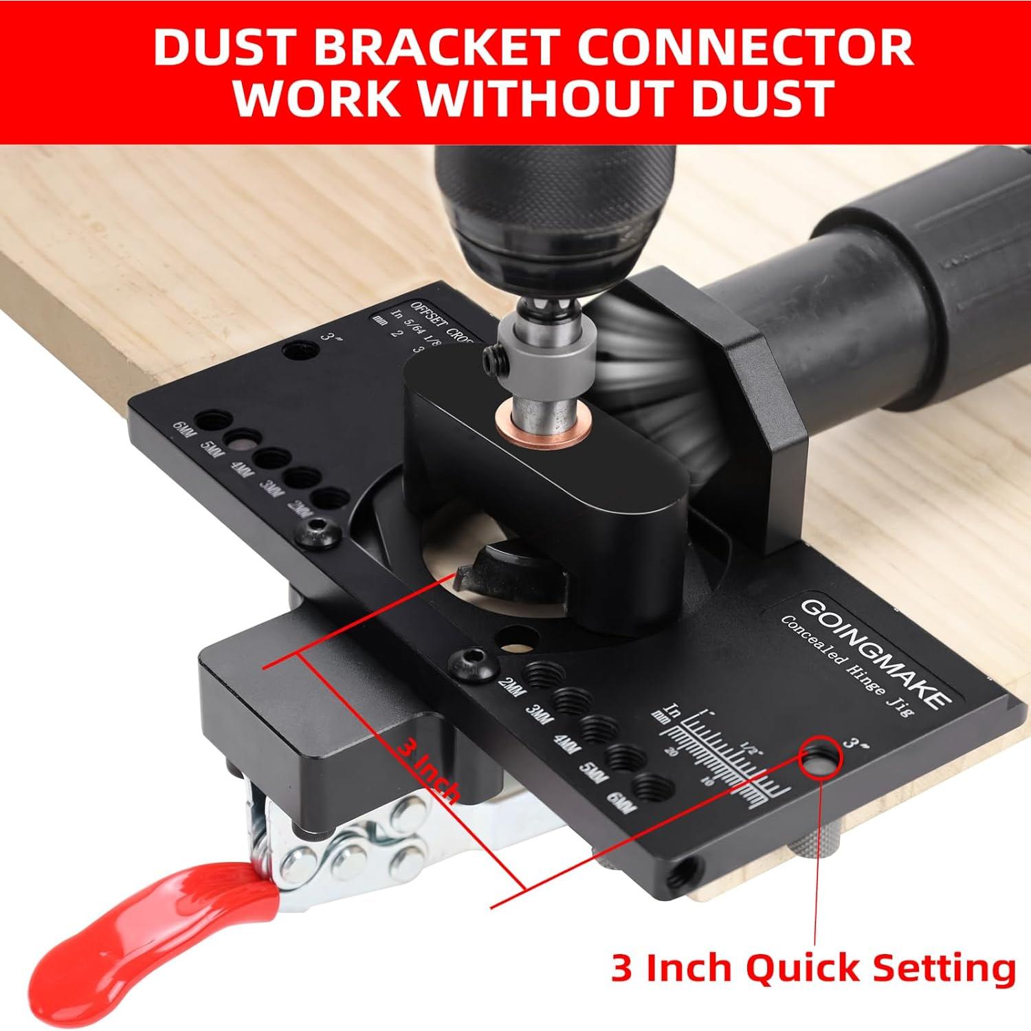 Plantilla de Bisagra Oculta GOINGMAKE 35 mm con Abrazadera Rápida