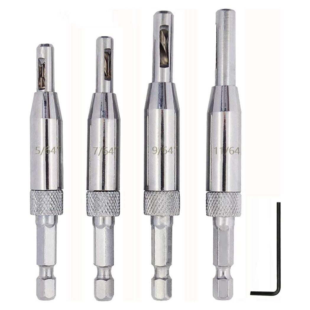 Juego de 4 Brocas HSS Eyech para Bisagras 1,98 a 4,36 mm