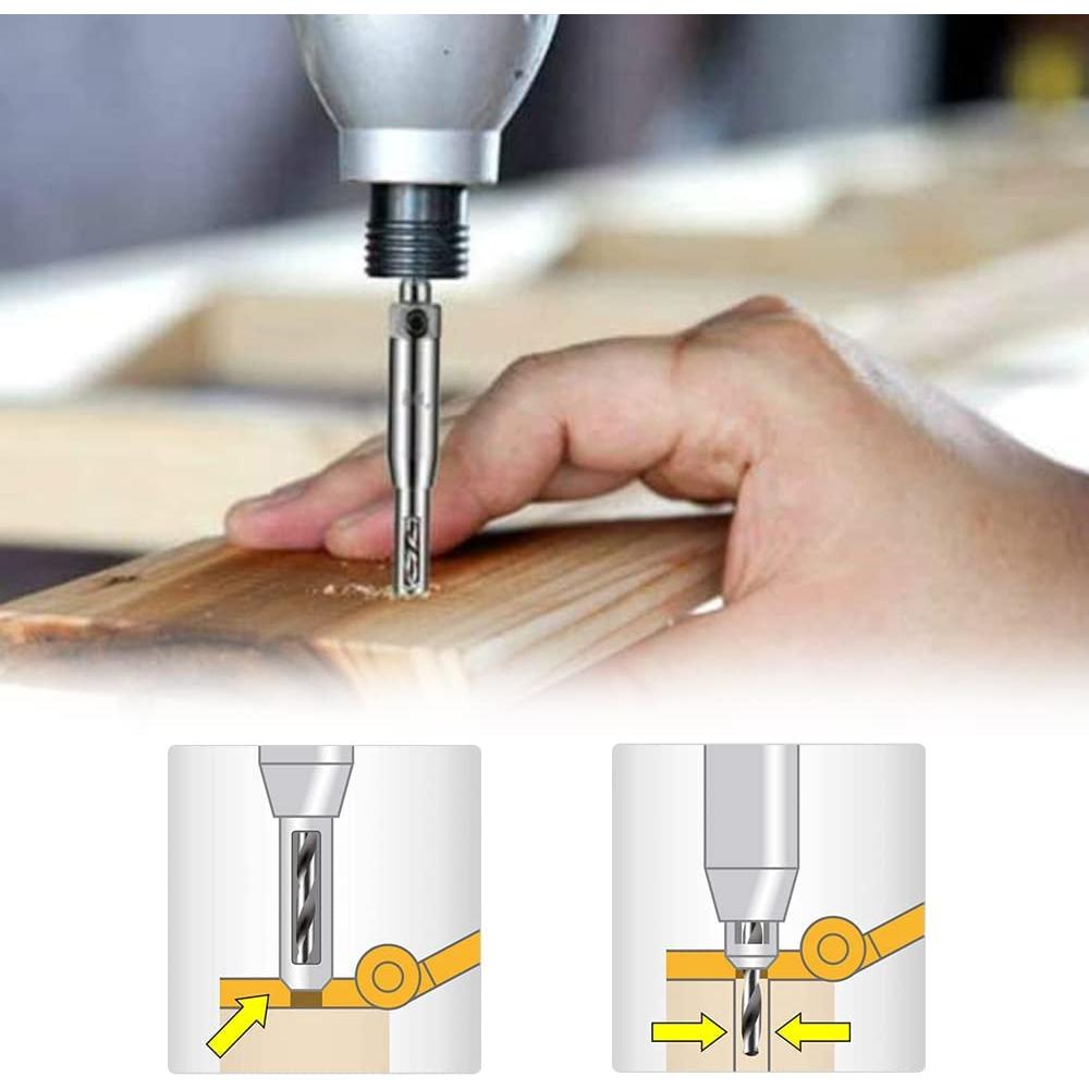 Juego de 4 Brocas HSS Eyech para Bisagras 1,98 a 4,36 mm