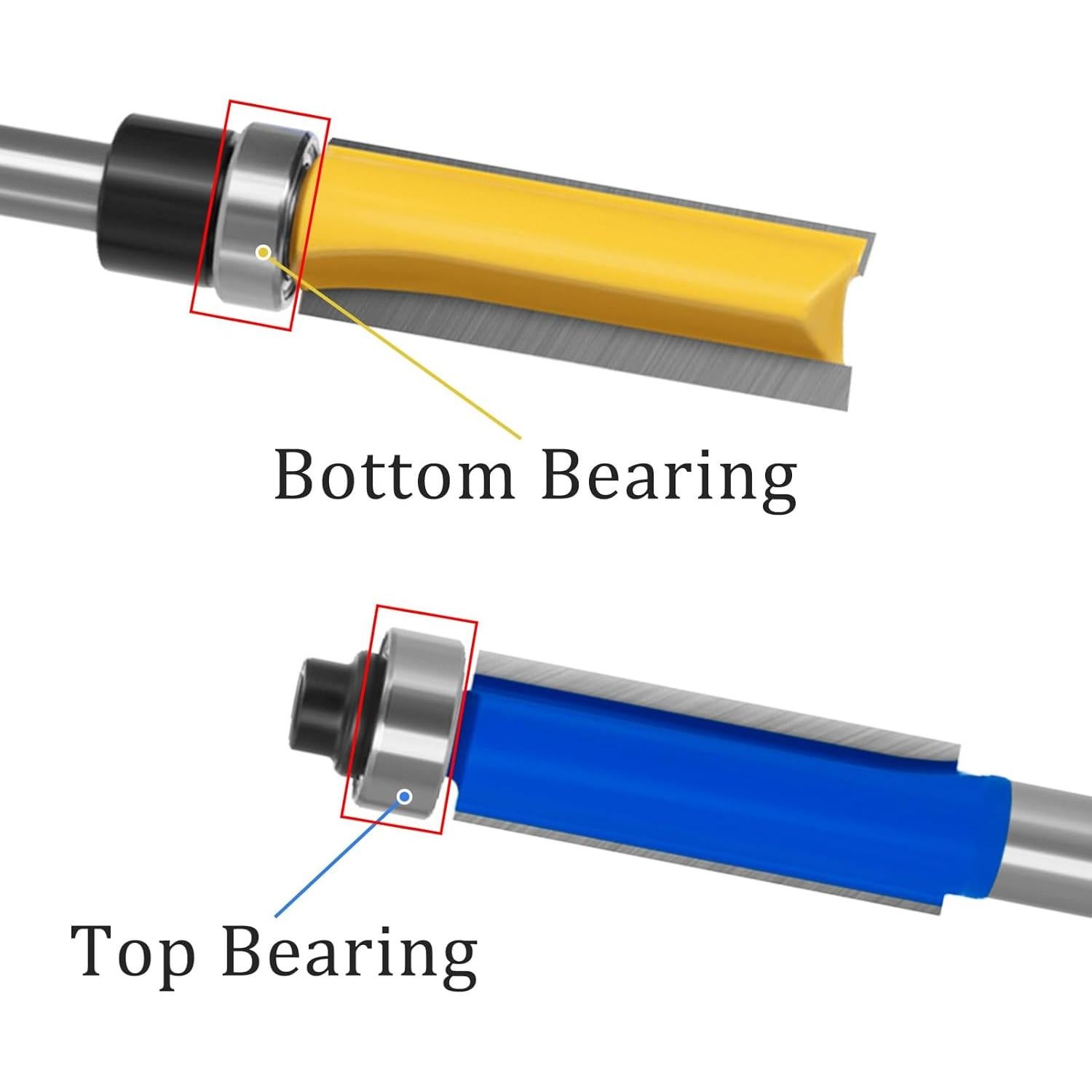 Juego de 20 Brocas de Fresadora AzReference 1/4" y 1/2"