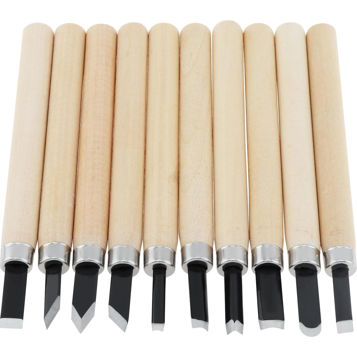 Conjunto de 10 Cinceles de Tallado en Madera OriGlam