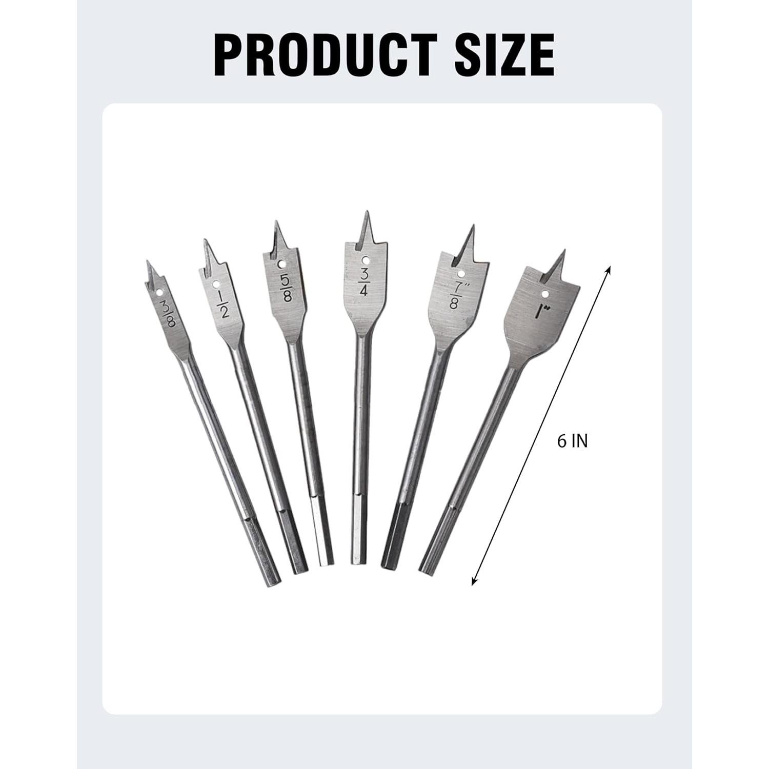 Taladro de Manivela YEBOOCA 30,48 cm con 6 Brocas