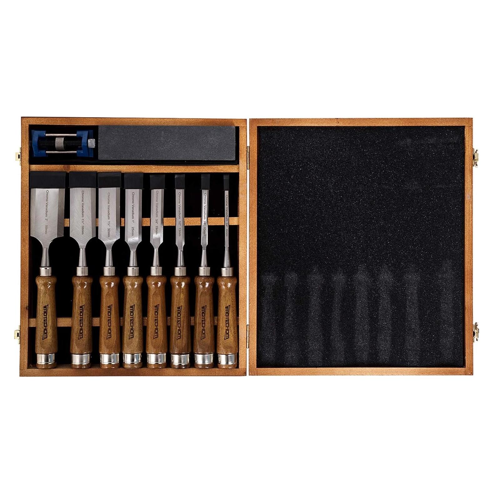 Juego de 10 Cinceles de Madera IMOTECHOM con Caja