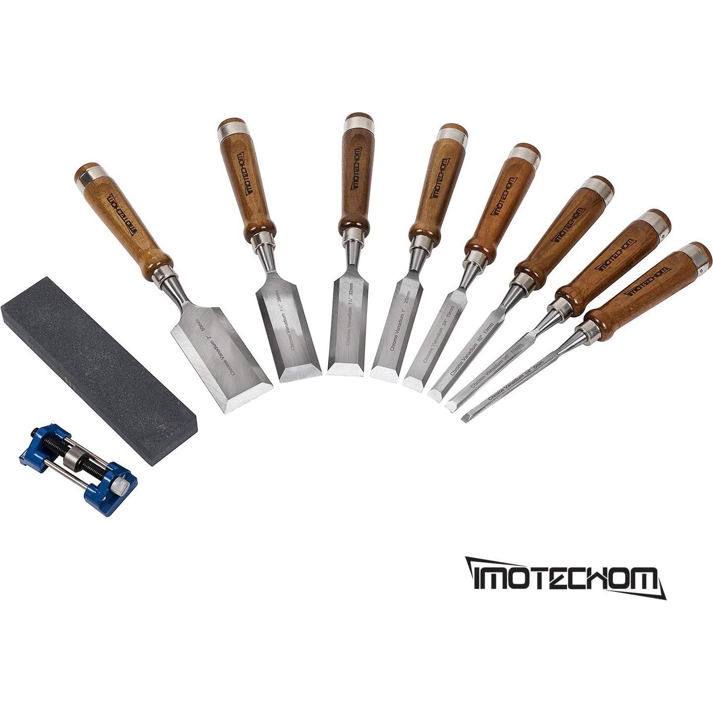 Juego de 10 Cinceles de Madera IMOTECHOM con Caja
