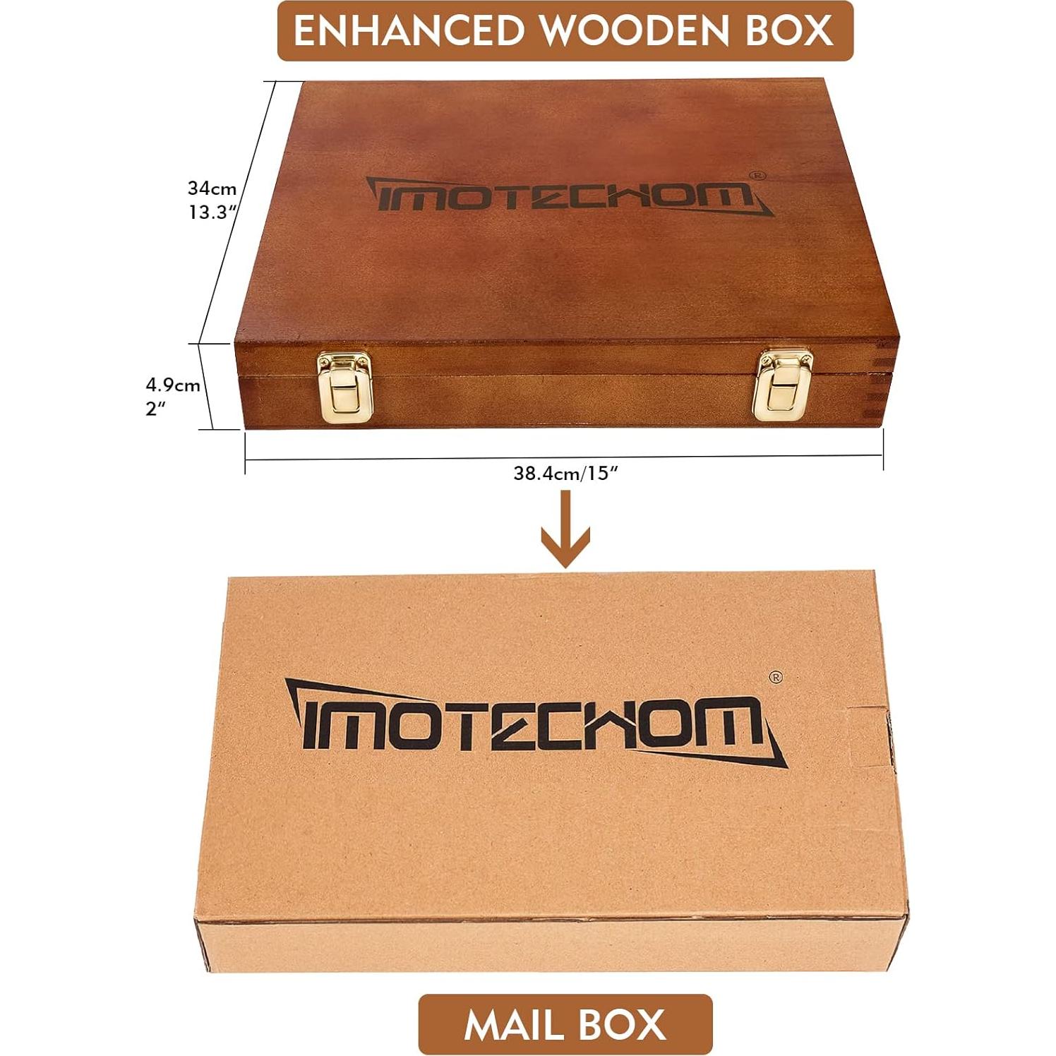 Juego de 10 Cinceles de Madera IMOTECHOM con Caja