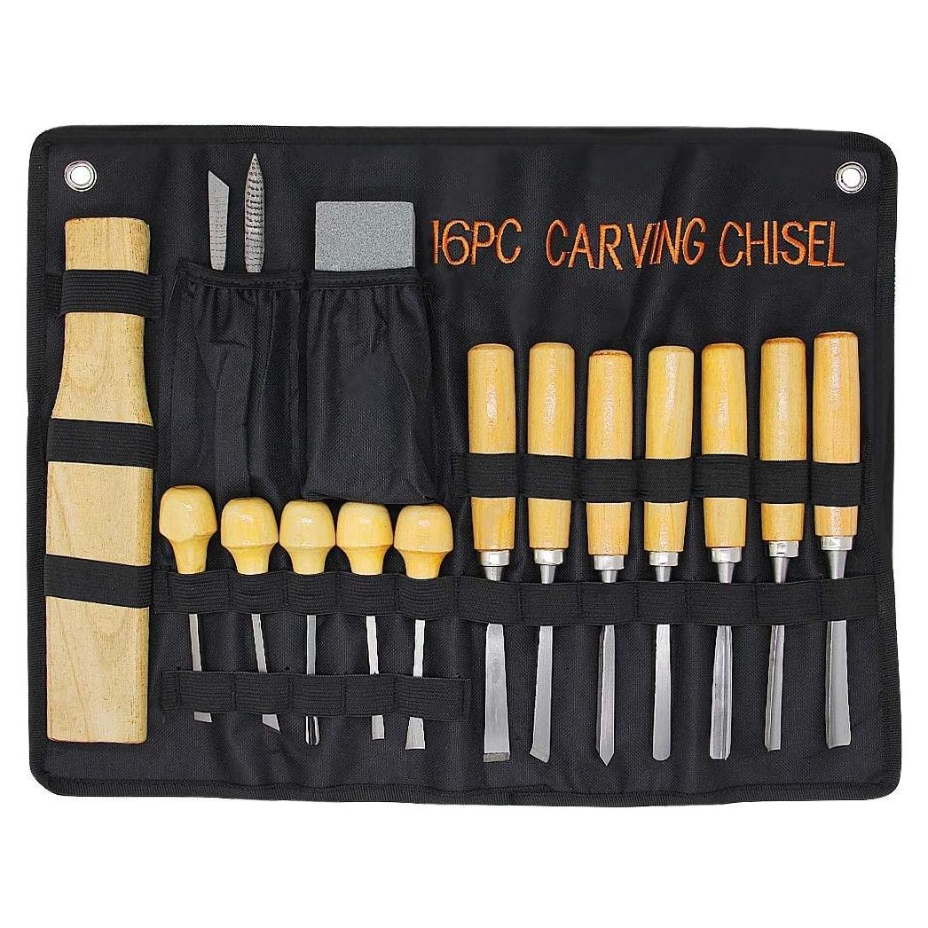 Juego de Tallado en Madera Lulu Home 16 Piezas Ergonómico