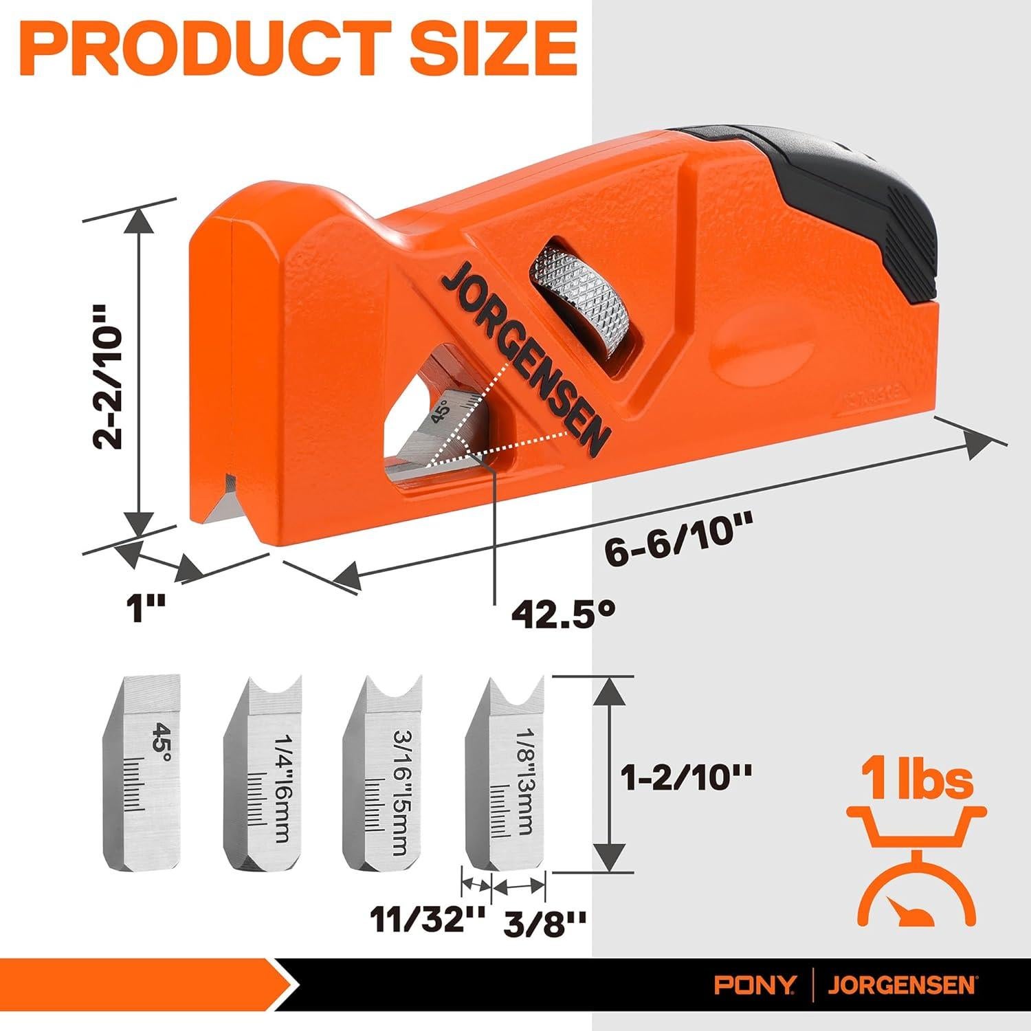 Plano de Chaflán JORGENSEN 4 Cabezas Corte Manual 0,50 kg