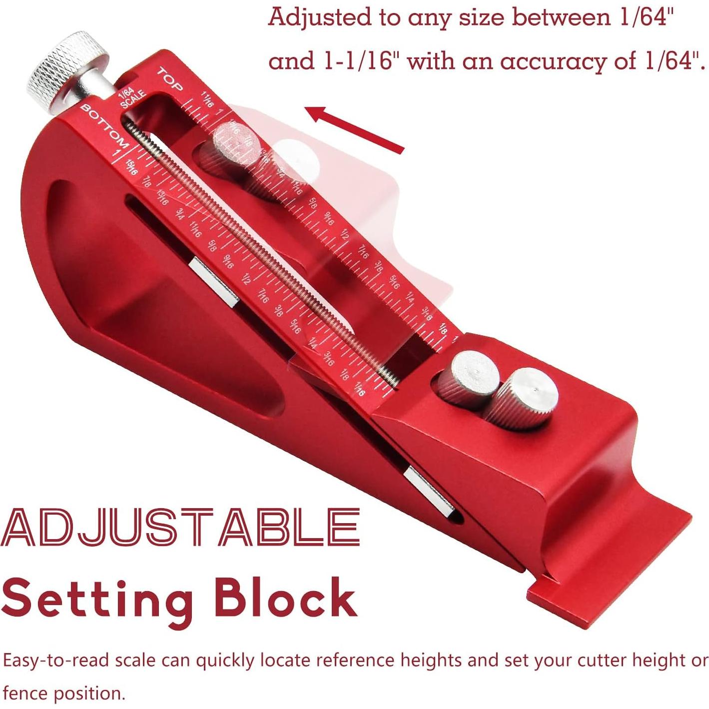 Bloque de Configuración Ajustable Kingson para Carpintería 0.4-26.99 mm