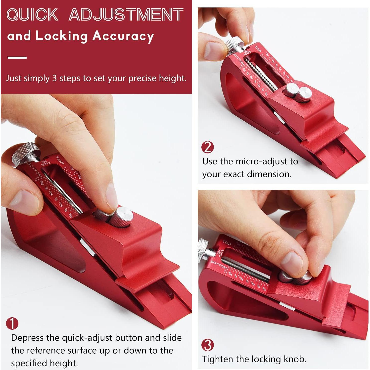 Bloque de Configuración Ajustable Kingson para Carpintería 0.4-26.99 mm