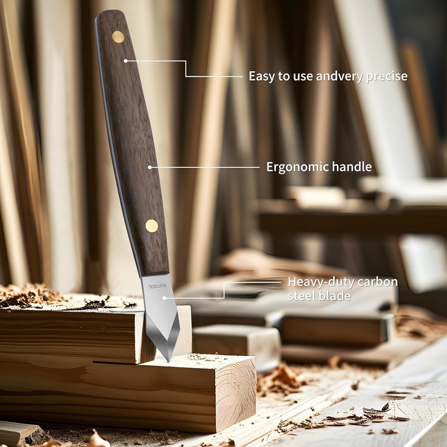 Cuchillo de Marcado RUITOOL Doble Bisel 19.3cm con Funda