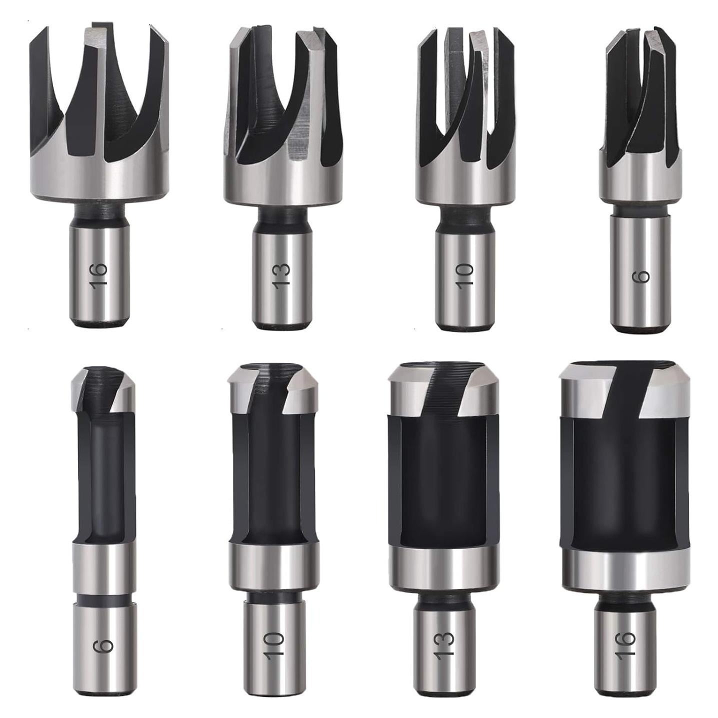 Juego de 8 Brocas para Cortar Tapones de Madera Baorder 10 mm