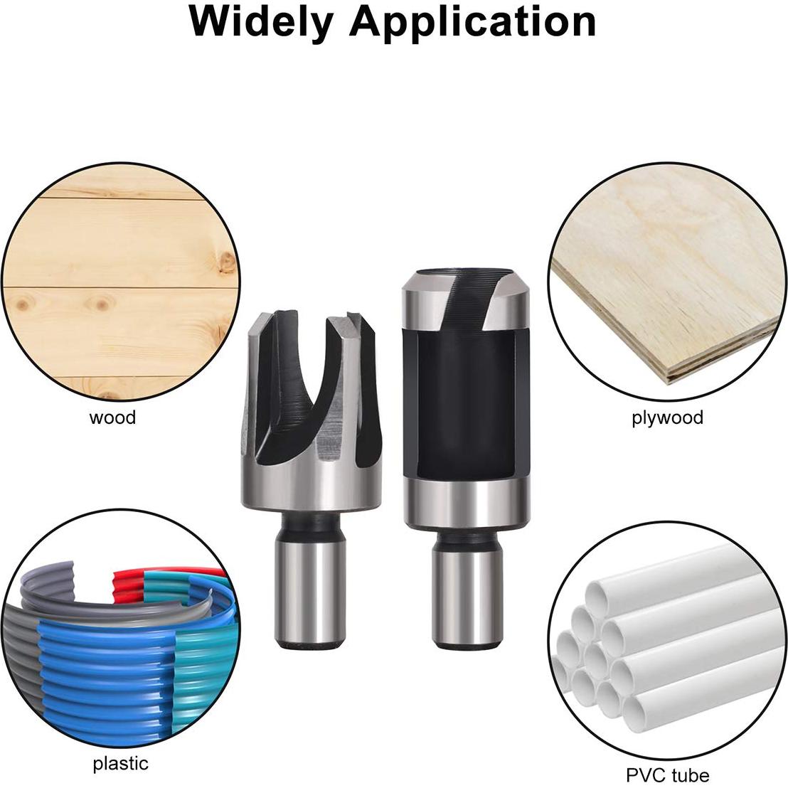 Juego de 8 Brocas para Cortar Tapones de Madera Baorder 10 mm