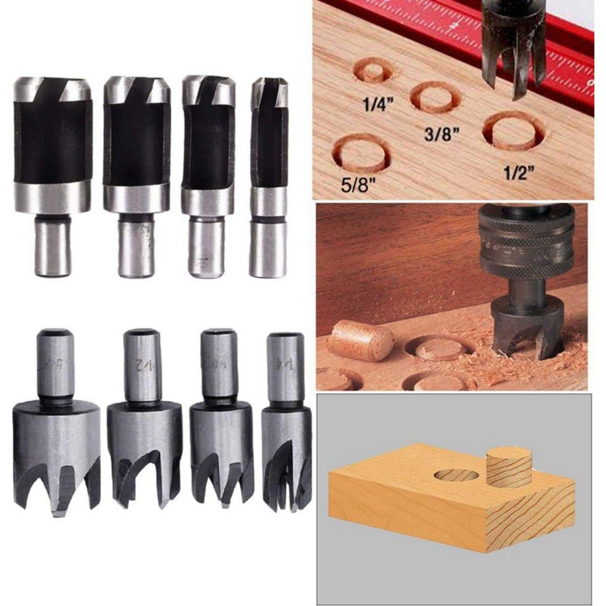 Juego de 8 Brocas para Cortar Tapones de Madera Baorder 10 mm