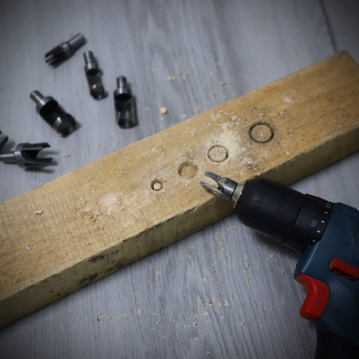 Juego de 8 Brocas para Cortar Tapones de Madera Baorder 10 mm