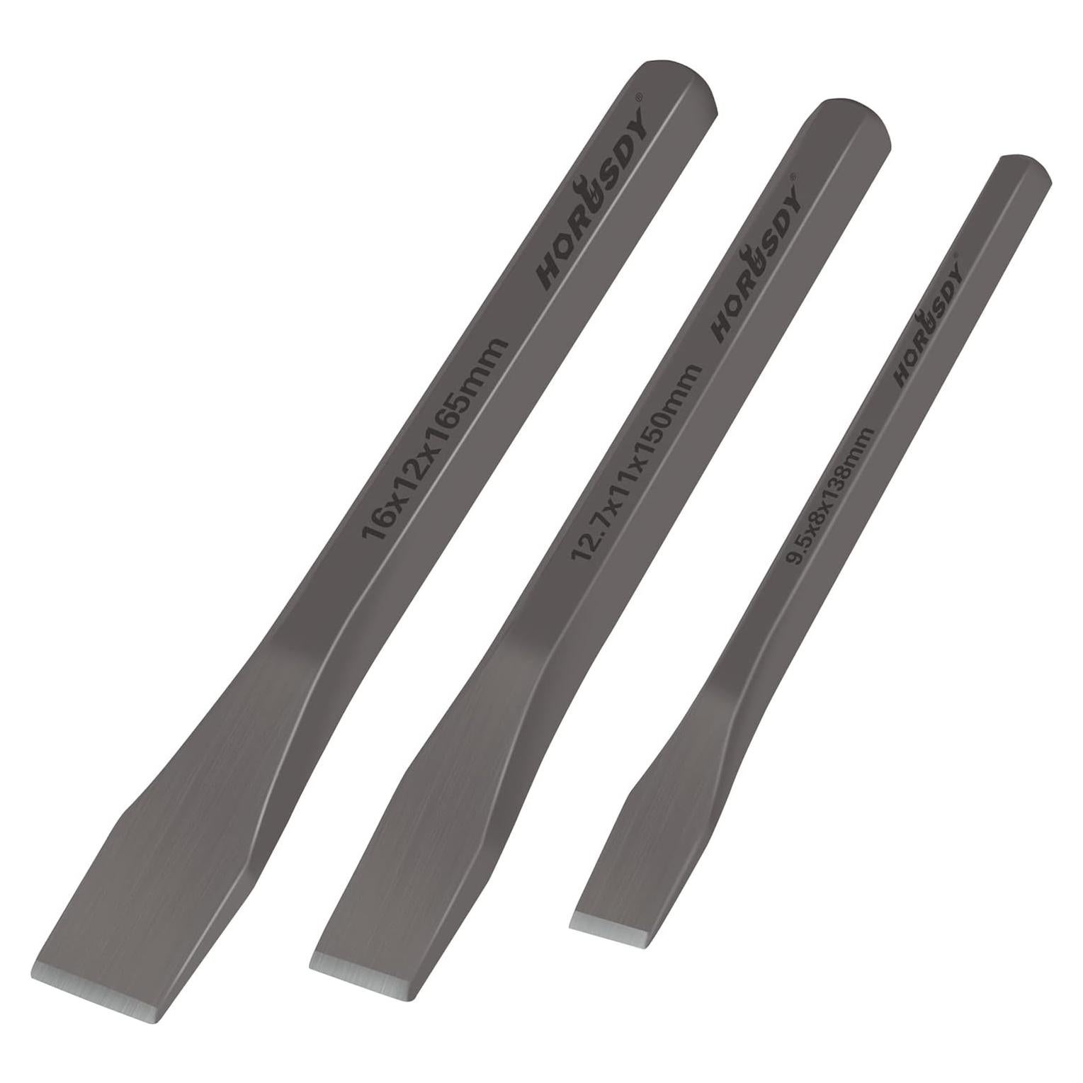 Cinceles de Frío HORUSDY 3 Piezas 0,95-1,59 cm Alta Dureza