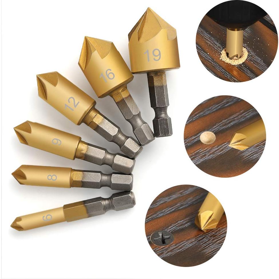 Juego de Brocas Avellanadoras COMOWARE - 7 Piezas para Madera