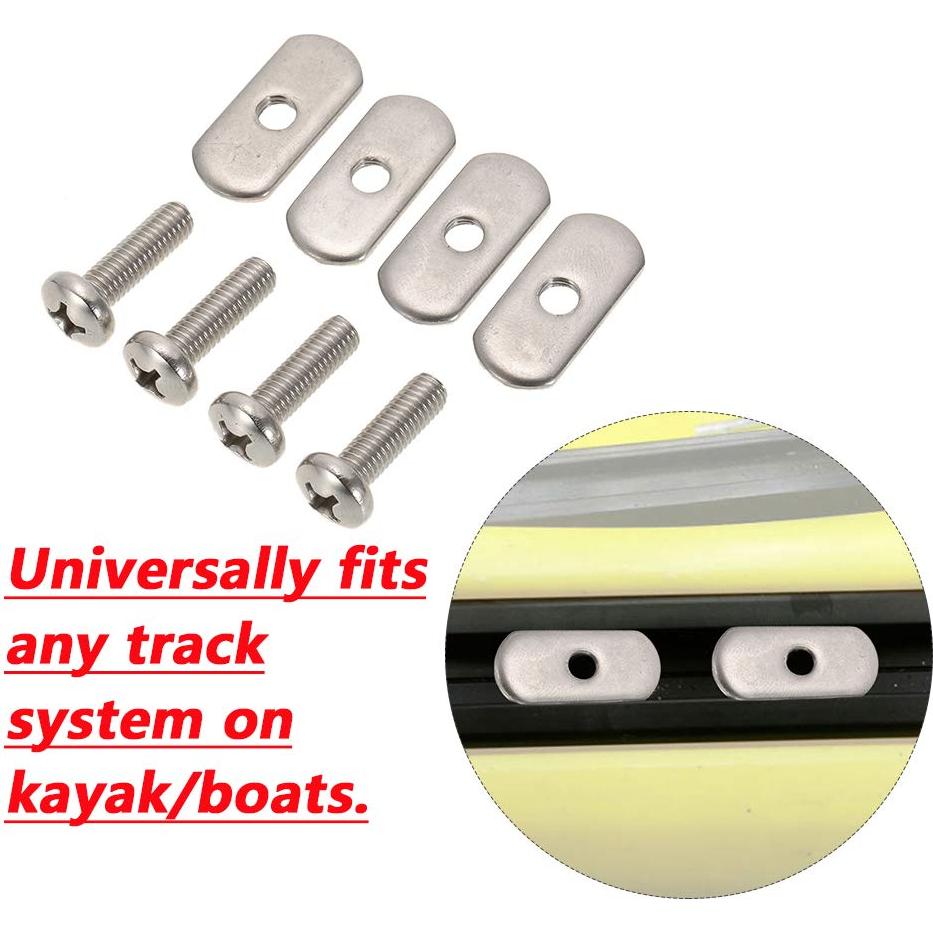Kit de Tornillos y Tuercas para Riel de Kayak RANDDER 4 Pzas