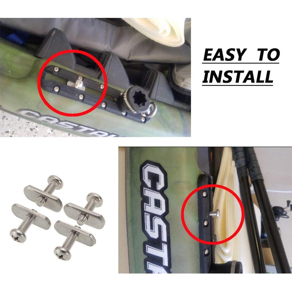Kit de Tornillos y Tuercas para Riel de Kayak RANDDER 4 Pzas